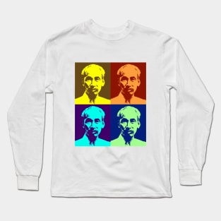 Ho Chi Minh Pop Art Design Long Sleeve T-Shirt